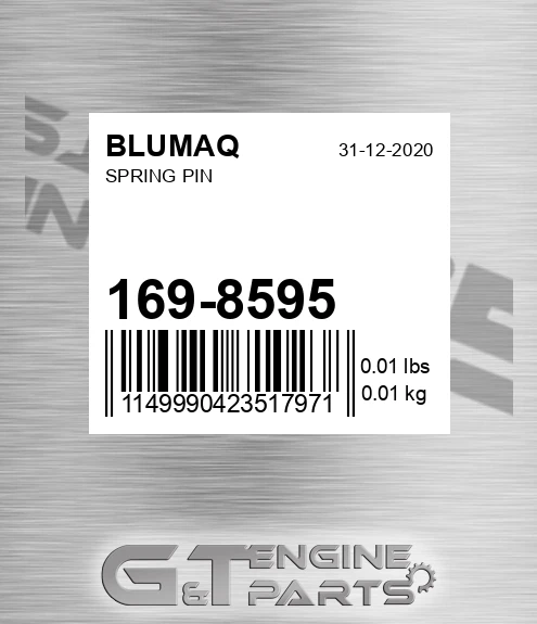 169-8595 Spring Pin for BLUMAQ
