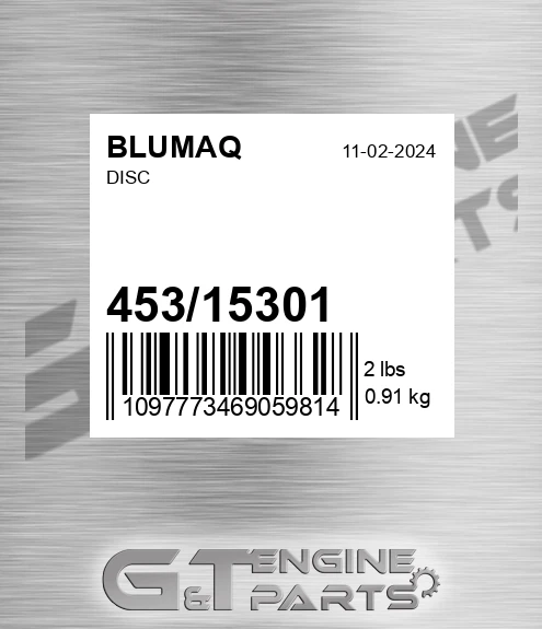 453/15301 Disc for BLUMAQ
