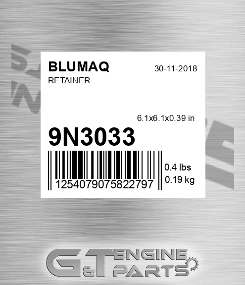 9N-3033 Retainer for BLUMAQ