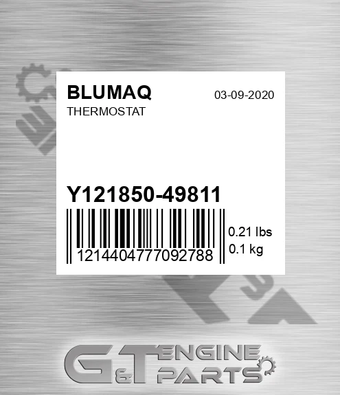 Y121850-49811 Thermostat