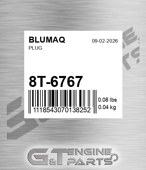 8T-6767 Plug for BLUMAQ