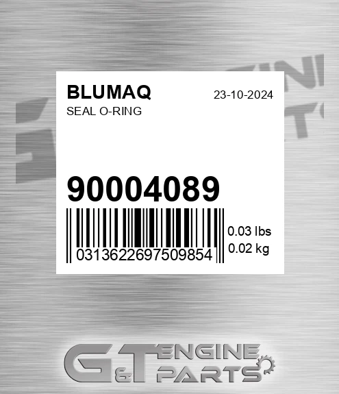 900.04089 Seal O-ring for BLUMAQ