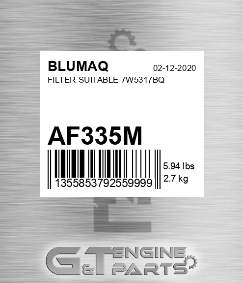 AF335M Filter Suitable 7w5317bq