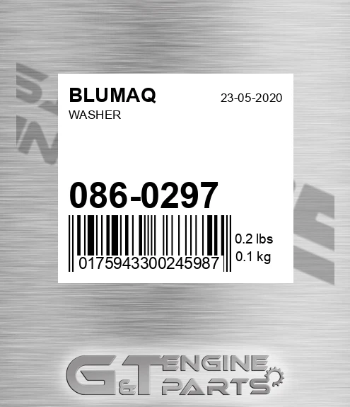 086-0297 Washer for BLUMAQ