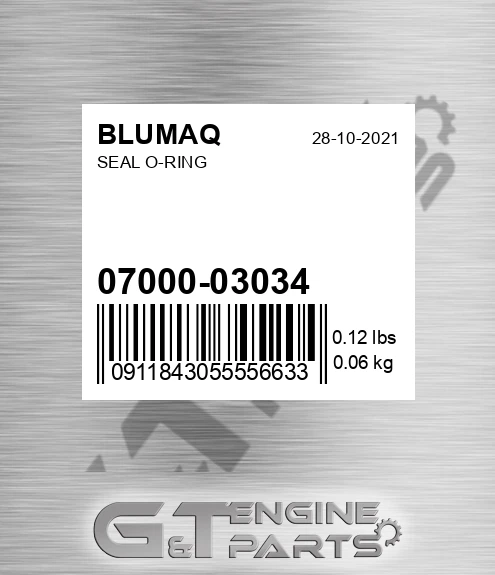 07000-03034 Seal O-ring for BLUMAQ