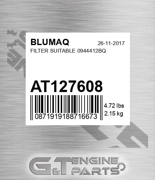 AT127608 Filter Suitable 0944412bq