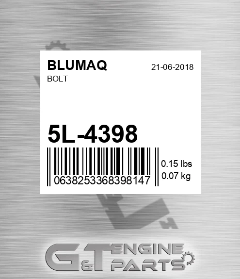 5L-4398 Bolt for BLUMAQ