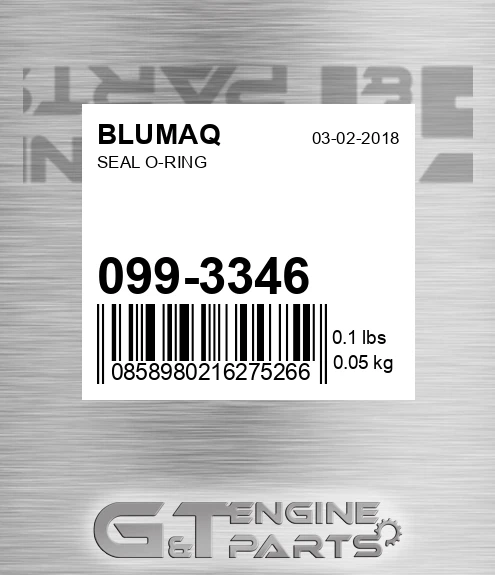099-3346 Seal O-ring for BLUMAQ