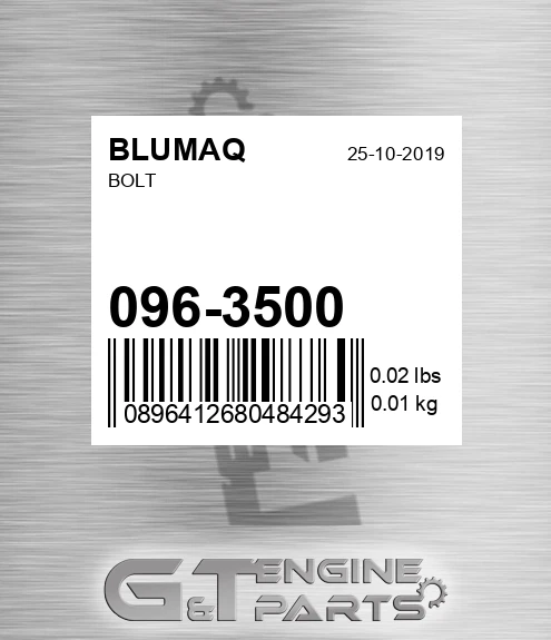 096-3500 Bolt for BLUMAQ