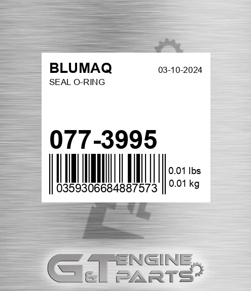 077-3995 Seal O-ring for BLUMAQ