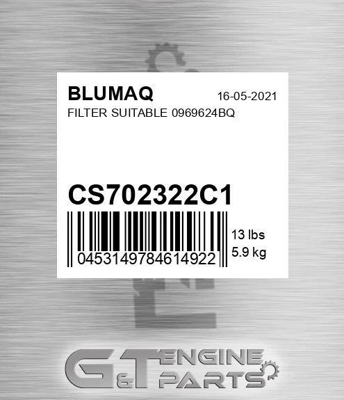 CS702322C1 Filter Suitable 0969624bq