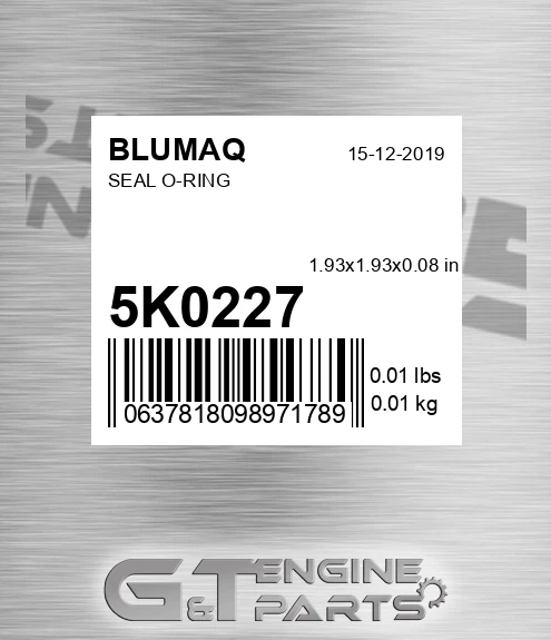 5K-0227 Seal O-ring for BLUMAQ