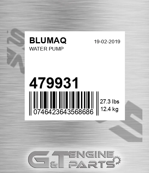 479931 Water Pump for BLUMAQ