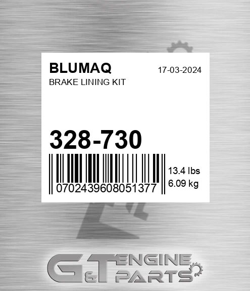 328-730 Brake Lining Kit for BLUMAQ