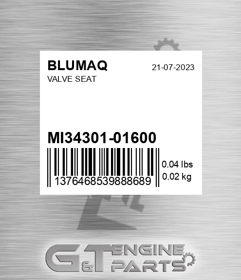 MI34301-01600 Valve Seat for BLUMAQ