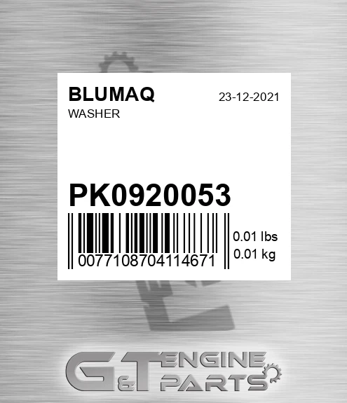 PK0920053 Washer for BLUMAQ