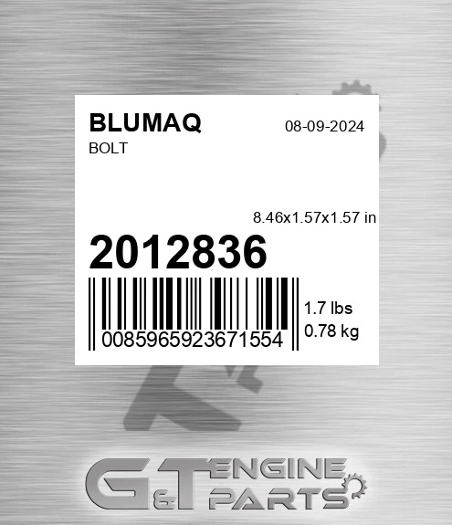 201-2836 Bolt