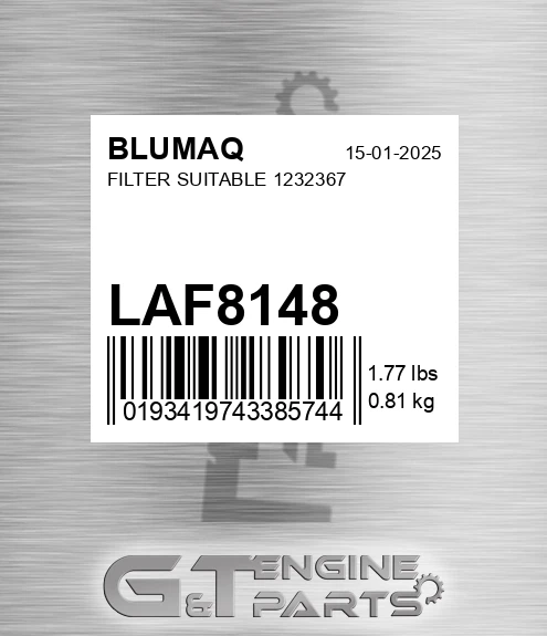 LAF8148 Filter Suitable 1232367 for BLUMAQ