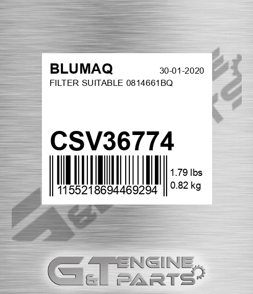 CSV36774 Filter Suitable 0814661bq