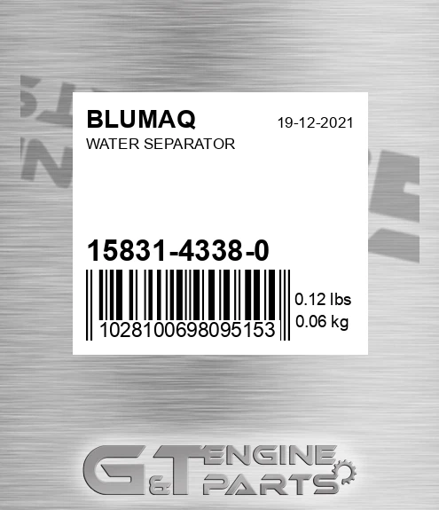 15831-4338-0 Water Separator for BLUMAQ