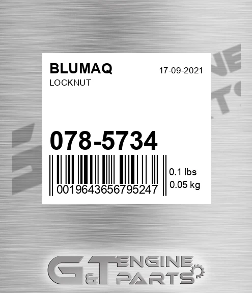 078-5734 Locknut for BLUMAQ