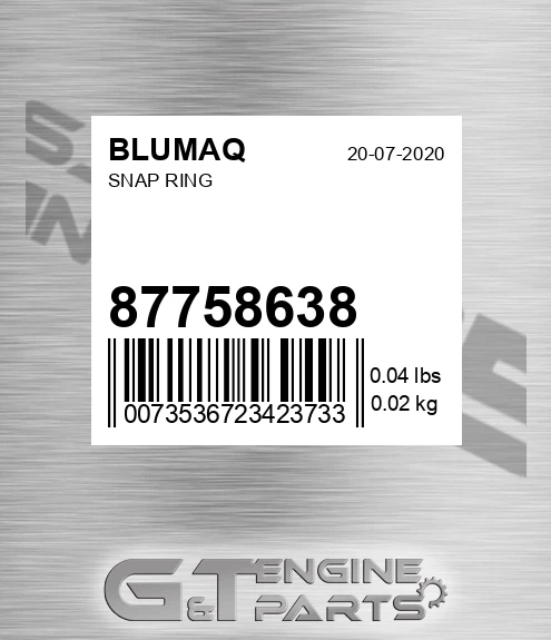 87758638 BLUMAQ Snap Ring