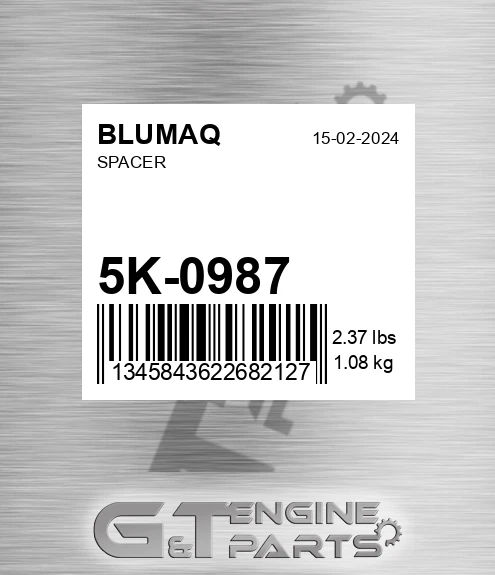 5K-0987 Spacer for BLUMAQ