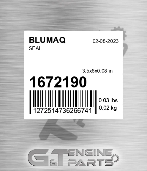 167-2190 Seal for BLUMAQ