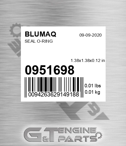 095-1698 Seal O-ring for BLUMAQ
