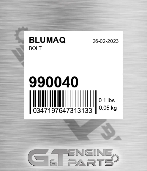 990040 Bolt for BLUMAQ