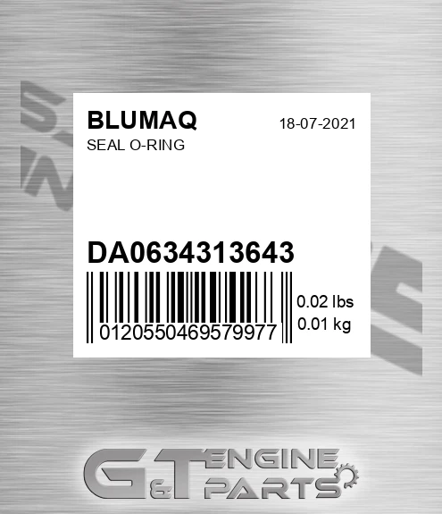 DA0634313643 Seal O-ring for BLUMAQ
