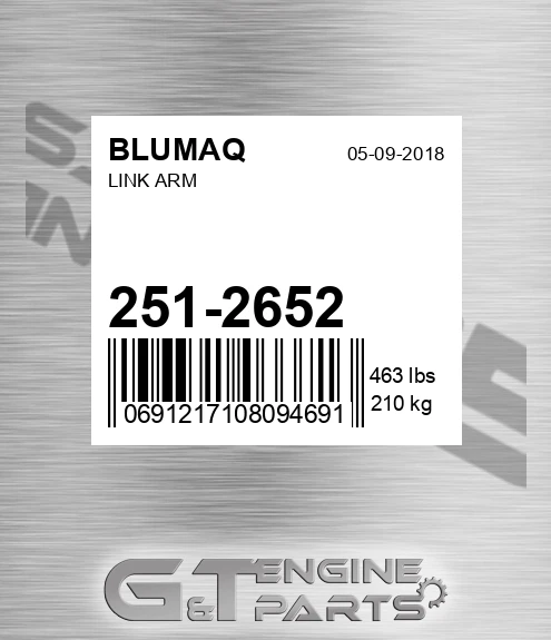 251-2652 Link Arm for BLUMAQ