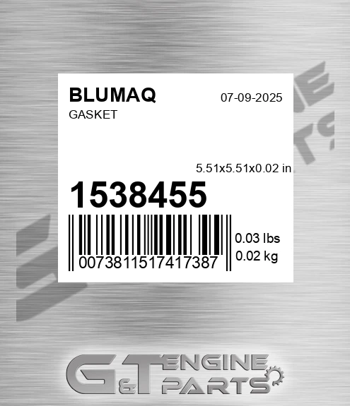 153-8455 BLUMAQ Gasket
