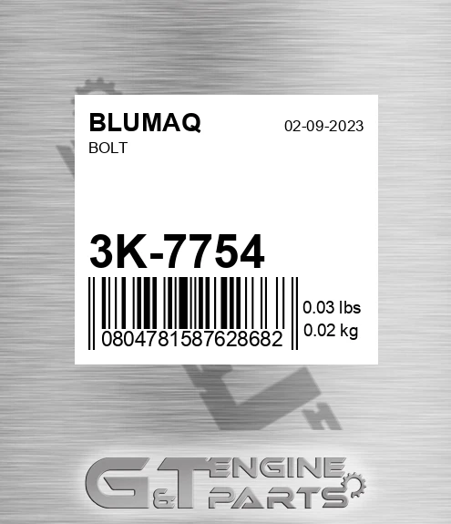 3K-7754 Bolt for BLUMAQ