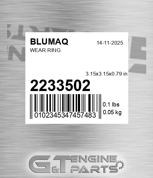 223-3502 Wear Ring for BLUMAQ