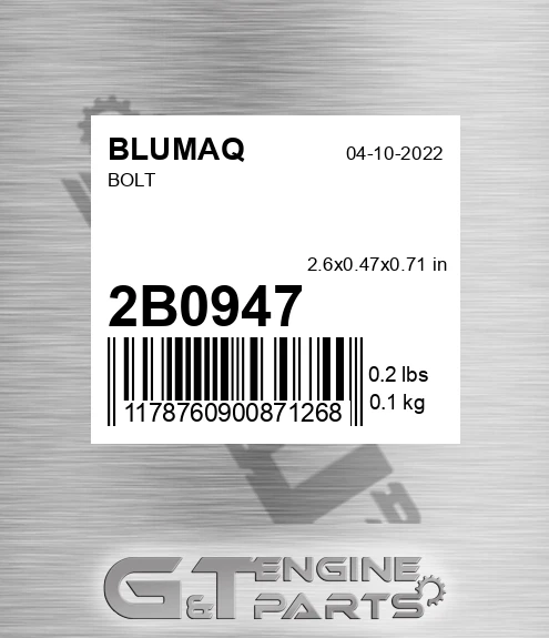 2B-0947 Bolt