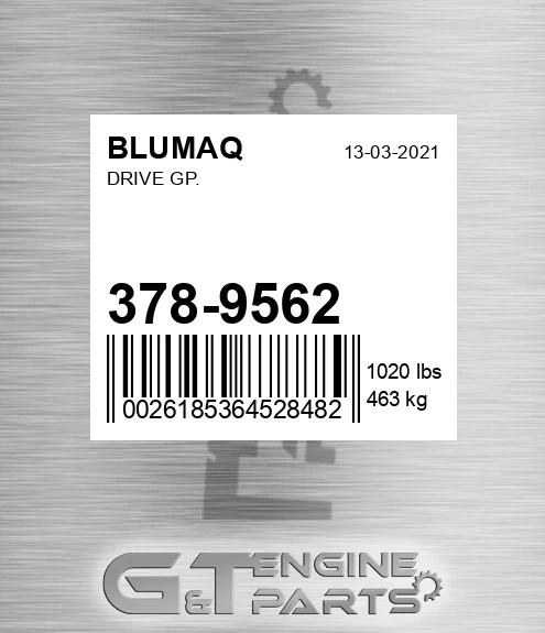 378-9562 Drive Gp. for BLUMAQ
