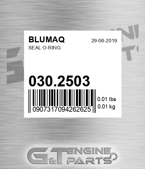 030.2503 Seal O-ring for BLUMAQ
