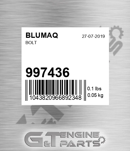 997436 Bolt for BLUMAQ