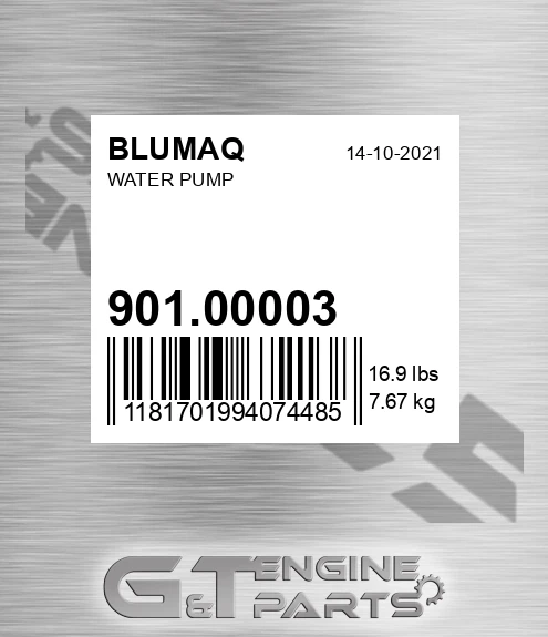 901.00003 Water Pump for BLUMAQ