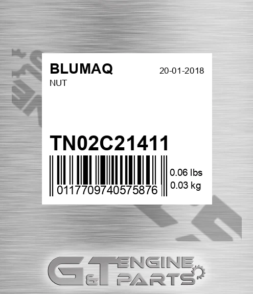 TN02C-21411 Nut for BLUMAQ