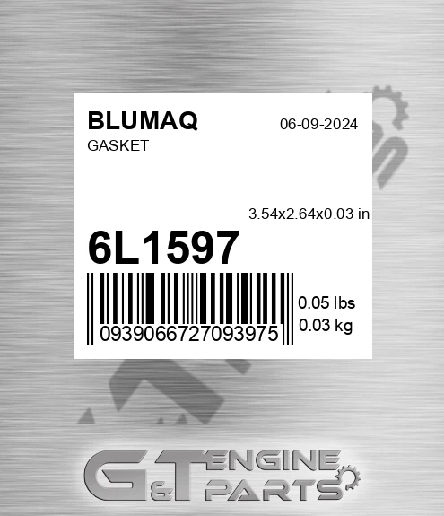 6L-1597 Gasket for BLUMAQ