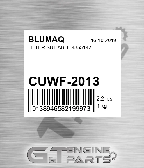 CUWF-2013 Filter Suitable 4355142 for BLUMAQ