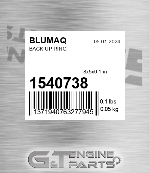 154-0738 Back-up Ring for BLUMAQ