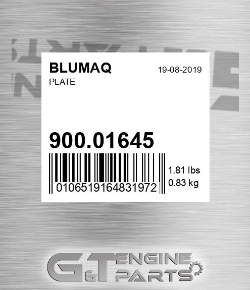 900.01645 Plate for BLUMAQ