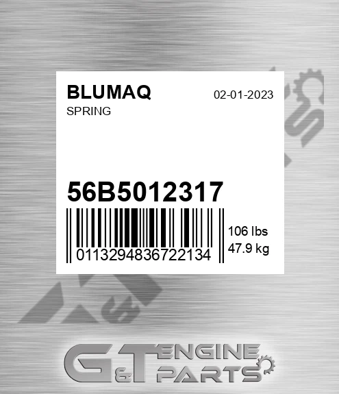 56B-50-12317 Spring for BLUMAQ