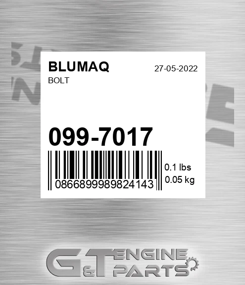 099-7017 Bolt for BLUMAQ