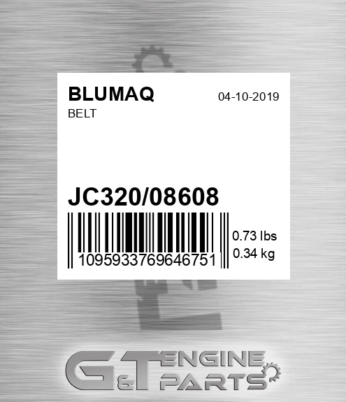 JC320/08608 Belt for BLUMAQ