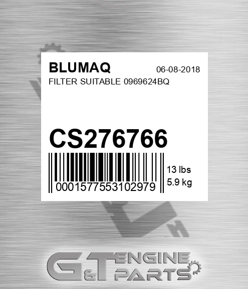 CS276766 BLUMAQ Filter Suitable 0969624bq