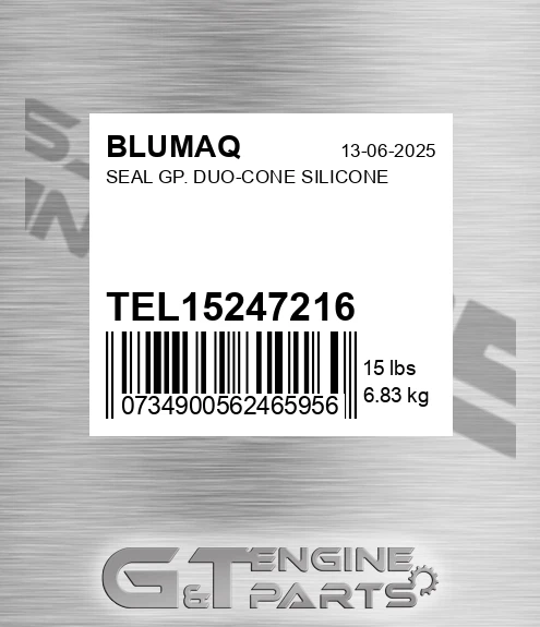 TEL15247216 Seal Gp. Duo-cone Silicone for BLUMAQ